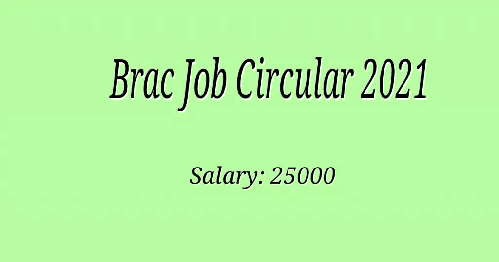 Brac job Circular 201