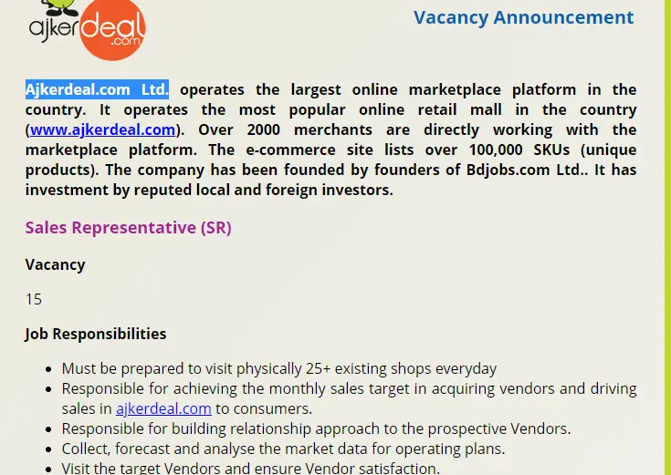 AjkerDeal Job Circular 2021-১৫০ টি পদে নিয়োগ-BD Job Circular 2021 1 AjkerDeal Job Circular 2021-১৫০ টি পদে নিয়োগ-BD Job Circular 2021